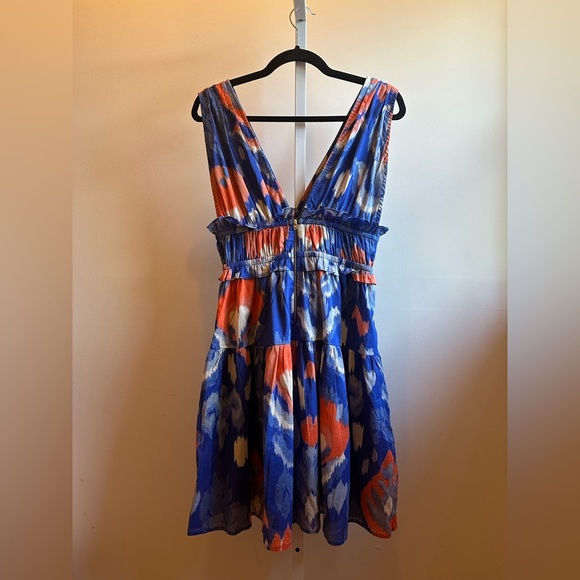 NWT Banjanan Victoria Dress IKAT FLORAL SOLADITE Cotton Pockets - Picture 5 of 13